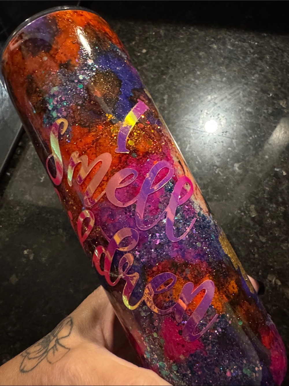 Hocus Pocus  Galaxy-Inspired Home Tumbler - Pink, Purple & Orange